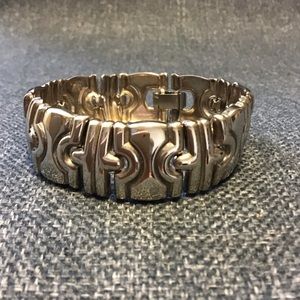 Bracelet ~ Vintage Silvertone Bold Link Bracelet